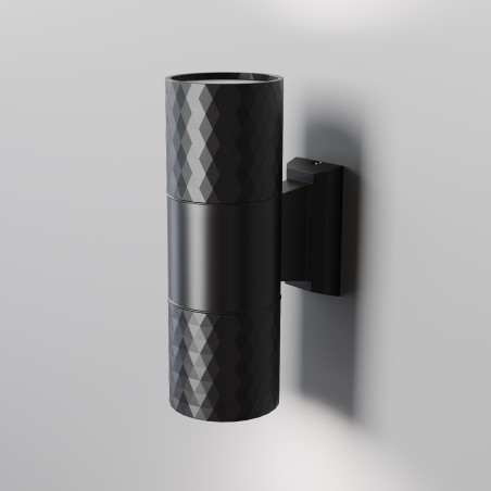 Kinkiet zewnętrzny aluminiowy czarny 2-punktowy O583WL-02B z serii Bowery - Lampy Maytoni