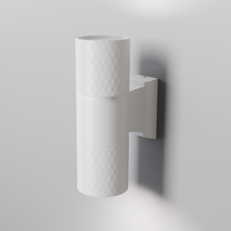 Kinkiet zewnętrzny aluminiowy biały 2-punktowy O583WL-02W z serii Bowery - Lampy Maytoni