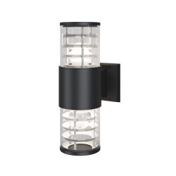 Kinkiet zewnętrzny aluminiowy czarny 2-punktowy O576WL-02B z serii Bronx - Lampy Maytoni