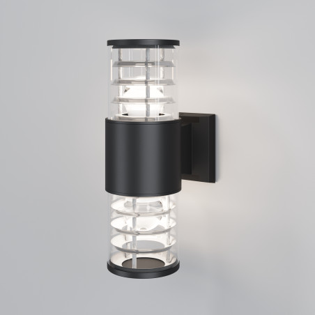 Kinkiet zewnętrzny aluminiowy czarny 2-punktowy O576WL-02B z serii Bronx - Lampy Maytoni