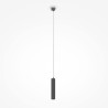 Lampa wisząca aluminiowa czarna P075PL-01B z serii Focus - Lampy Maytoni