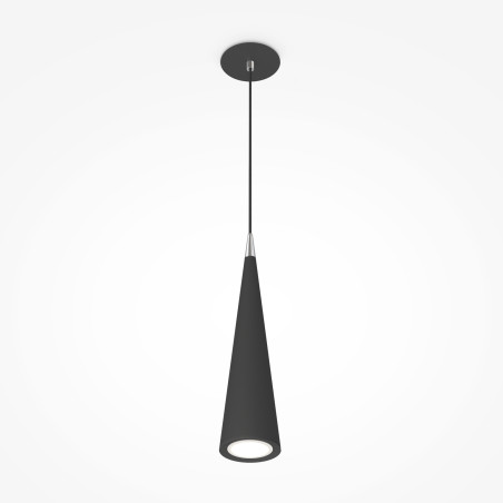 Lampa wisząca metalowa czarna P318PL-01B z serii Nevill - Lampy Maytoni