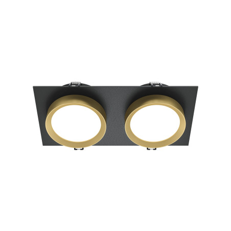 Oprawa podtynkowa czarno-złota 2-punktowa DL086-02-GX53-SQ-BG z serii Hoop - Lampy Maytoni