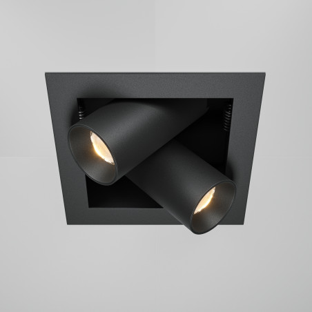 Oprawa podtynkowa aluminiowa czarna DL094-02-7W3K-B z serii Magnum - Lampy Maytoni
