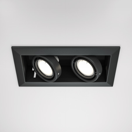 Oprawa podtynkowa metalowa czarna 2-punktowa DL008-2-02-B z serii Metal Modern - Lampy Maytoni