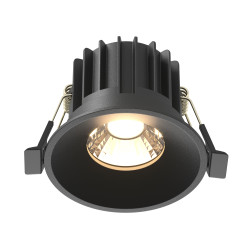 Oprawa podtynkowa aluminiowa czarna DL058-12W3K-B z serii Round - Lampy Maytoni