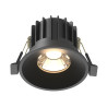 Oprawa podtynkowa aluminiowa czarna DL058-12W3K-B z serii Round - Lampy Maytoni