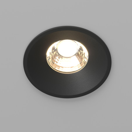 Oprawa podtynkowa aluminiowa czarna DL058-12W3K-B z serii Round - Lampy Maytoni
