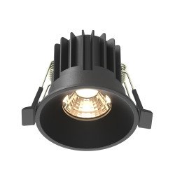 Oprawa podtynkowa aluminiowa czarna DL058-7W3K-B z serii Round - Lampy Maytoni