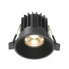 Oprawa podtynkowa aluminiowa czarna DL058-7W3K-B z serii Round - Lampy Maytoni