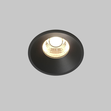 Oprawa podtynkowa aluminiowa czarna DL058-7W3K-B z serii Round - Lampy Maytoni