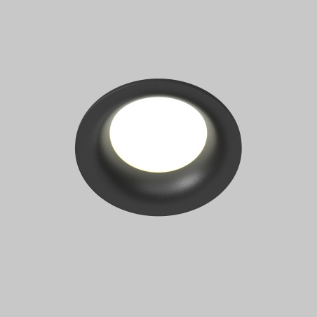 Oprawa podtynkowa aluminiowa czarna DL088-GU10-RD-B z serii Slim - Lampy Maytoni
