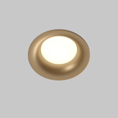 Oprawa podtynkowa aluminiowa złota matowa DL088-GU10-RD-MG z serii Slim - Lampy Maytoni