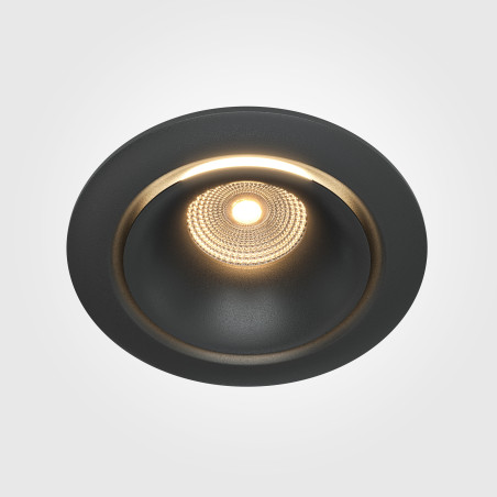 Oprawa podtynkowa aluminiowa czarna DL031-L12W3K-D-B z serii Yin - Lampy Maytoni