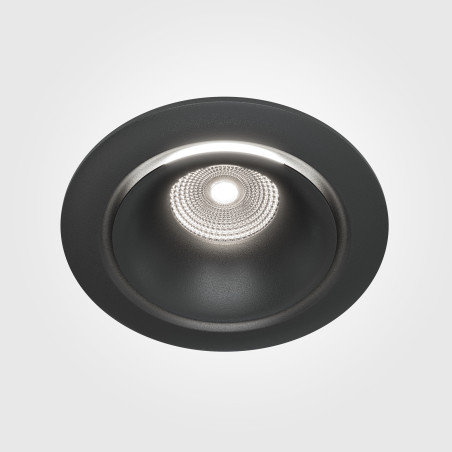 Oprawa podtynkowa aluminiowa czarna DL031-L12W4K-B z serii Yin - Lampy Maytoni