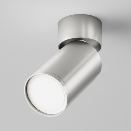 Plafon aluminiowy srebrny matowy C050CL-U-1S z serii FOCUS S - Lampy Maytoni