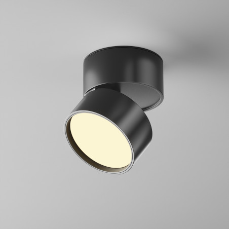Plafon aluminiowy czarny C024CL-12W2.7K-B-1 z serii Onda - Lampy Maytoni