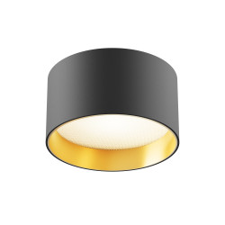 Plafon aluminiowy czarno-złoty matowy C089CL-12W3K-BMG z serii Vega - Lampy Maytoni