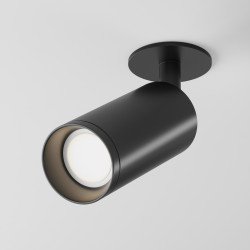 Oprawa podtynkowa aluminiowa czarna C018CL-01B z serii Focus - Lampy Maytoni