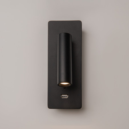 Kinkiet aluminiowy czarny C041WL-L3B3K z serii Mirax - Lampy Maytoni