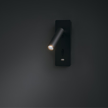 Kinkiet aluminiowy czarny C041WL-L3B3K z serii Mirax - Lampy Maytoni
