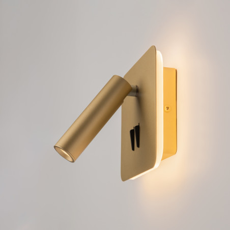 Kinkiet aluminiowy złoty matowy C175-WL-01-6W-MG z serii Ios 176 - Lampy Maytoni