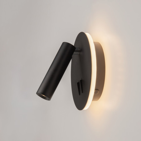Kinkiet aluminiowy czarny C176-WL-01-6W-B z serii Ios 176 - Lampy Maytoni