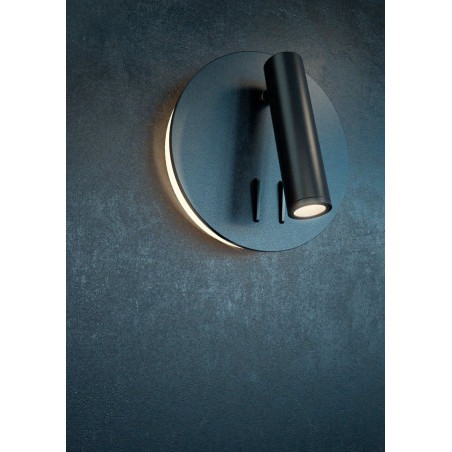 Kinkiet aluminiowy czarny C176-WL-01-6W-B z serii Ios 176 - Lampy Maytoni