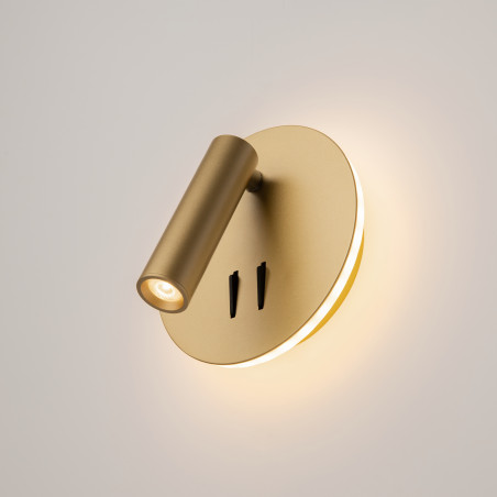Kinkiet aluminiowy złoty matowy C176-WL-01-6W-MG z serii Ios 176 - Lampy Maytoni