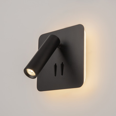 Kinkiet aluminiowy czarny C175-WL-01-6W-B z serii Ios 176 - Lampy Maytoni