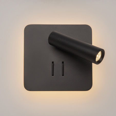 Kinkiet aluminiowy czarny C175-WL-01-6W-B z serii Ios 176 - Lampy Maytoni