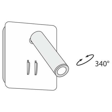 Kinkiet aluminiowy czarny C175-WL-01-6W-B z serii Ios 176 - Lampy Maytoni