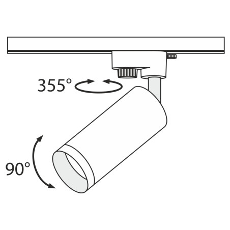 Oprawa szynowa aluminiowa czarna TR004-1-GU10-B z serii Focus - Lampy Maytoni