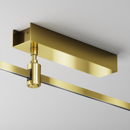Element systemu szynowego aluminiowy mosiężny TRA156C-BB1-BS z serii Flarity - Lampy Maytoni