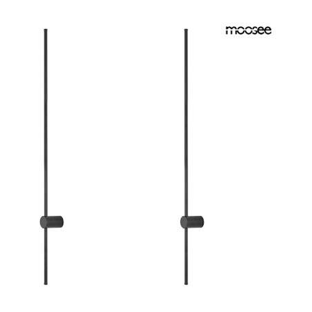 NOWOŚĆ MSE1501100338.SET2 MOOSEE zestaw 2 lamp ściennych OMBRE 120  czarny  King Home