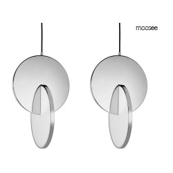 NOWOŚĆ MSE010100369.SET2 MOOSEE zestaw 2 lamp wiszących DISCO      srebrny  King Home