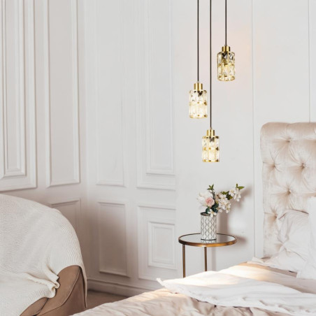 NOWOŚĆ Lira 3 wisząca talerz złota Light Prestige