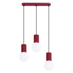 NOWOŚĆ Lampa wisząca HALO 3L burgundSL.1999 Sollux