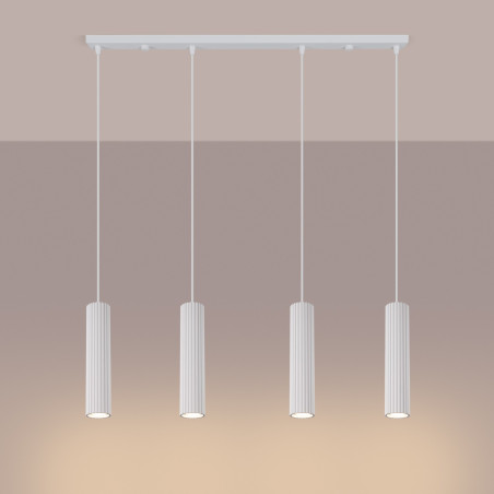 NOWOŚĆ Lampa wisząca KARBON 4L białySL.2001 Sollux