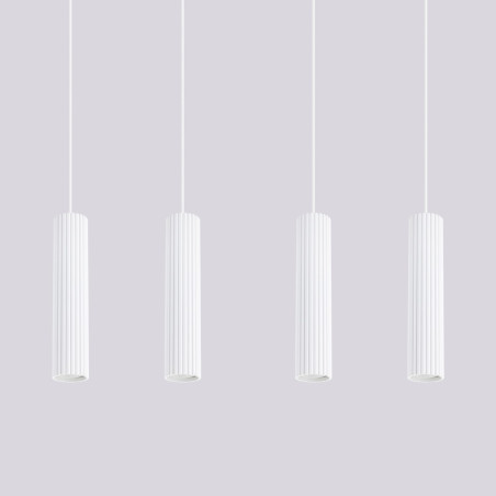 NOWOŚĆ Lampa wisząca KARBON 4L białySL.2001 Sollux
