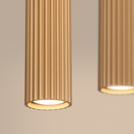 NOWOŚĆ Lampa wisząca KARBON 4L złotySL.2002 Sollux