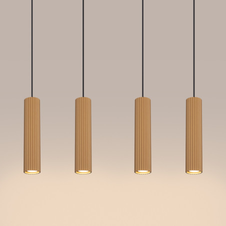 NOWOŚĆ Lampa wisząca KARBON 4L złotySL.2002 Sollux