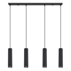 NOWOŚĆ Lampa wisząca KARBON 4L czarnySL.2003 Sollux