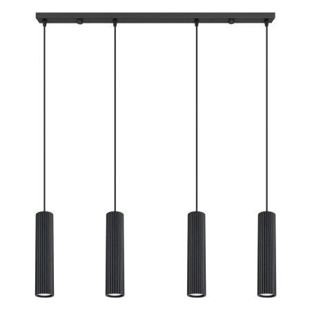 NOWOŚĆ Lampa wisząca KARBON 4L czarnySL.2003 Sollux