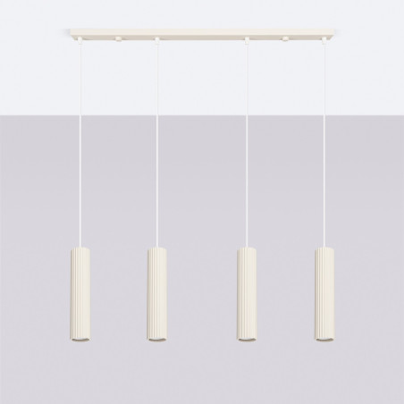 NOWOŚĆ Lampa wisząca KARBON 4L beżowySL.2004 Sollux
