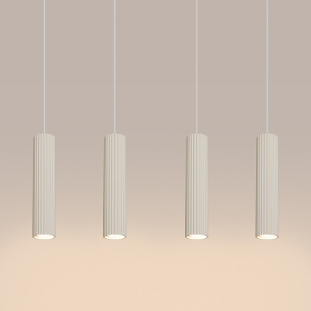 NOWOŚĆ Lampa wisząca KARBON 4L beżowySL.2004 Sollux