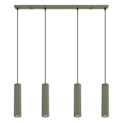 NOWOŚĆ Lampa wisząca KARBON 4L zielona oliwkaSL.2005 Sollux