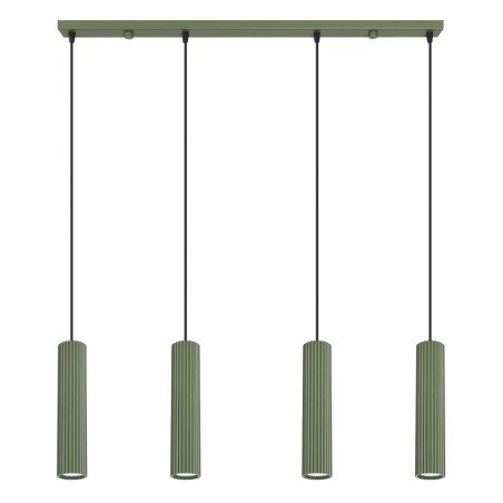 NOWOŚĆ Lampa wisząca KARBON 4L zielona oliwkaSL.2005 Sollux