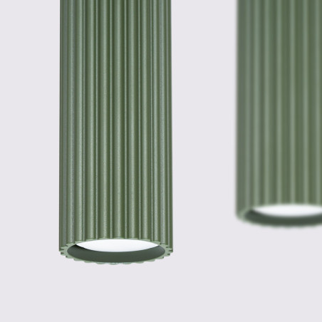 NOWOŚĆ Lampa wisząca KARBON 4L zielona oliwkaSL.2005 Sollux