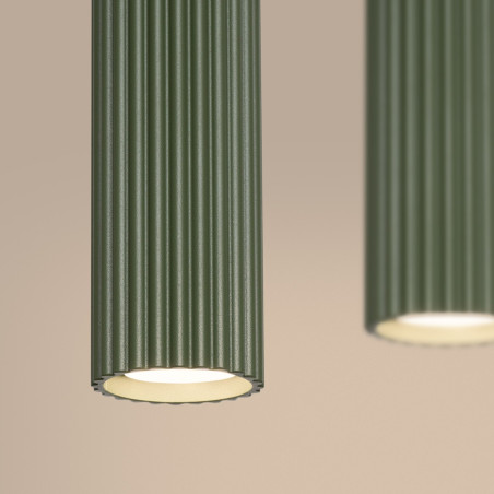 NOWOŚĆ Lampa wisząca KARBON 4L zielona oliwkaSL.2005 Sollux